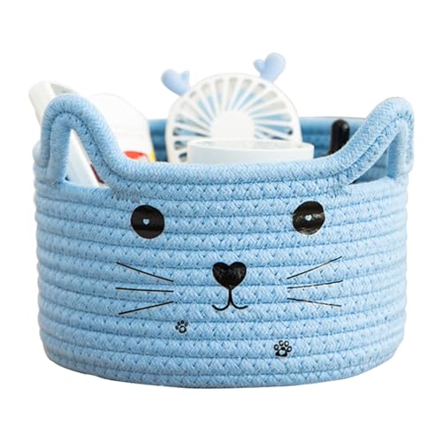 Cestini Portaoggetti Intrecciato in Corda di Cotone,Cesta Giochi Bambini,Cesta Porta Giochi,Cestini Portaoggetti Bambini,Cesto Portaoggetti Intrecciato,Cestino Portaoggetti per Cameretta Salotto
