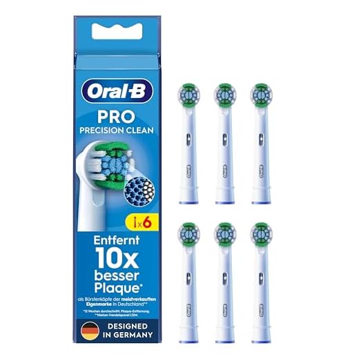 Oral-B Pro Precision Clean – ORIGINAL Aufsteckbürsten für Elektrische Zahnbürste – Zahnreinigung, Ersatzbürsten mit innovativen X-Borsten, Zahnbürstenaufsatz, Designed in Germany – Weiß, 6 Stück