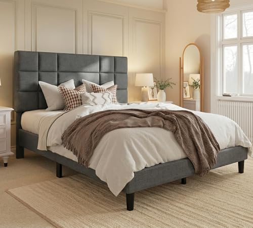 YITAHOME Queen Platform Bed Frame with Fabric...