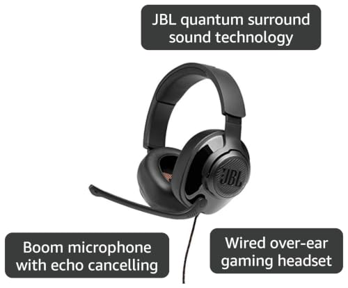 JBL Quantum 300 - Wired Over-Ear Gaming Headphones with JBL Quantum Engine Software - Black, Large - image 3