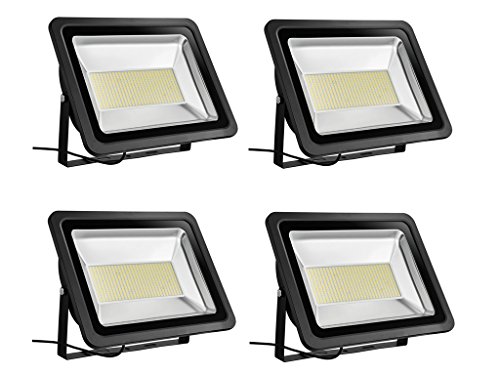 4×300W Étanche IP65 Lumière Blanc Chaud Himanjie LED Spot Projecteur,Extérieur et Intérieur pour Jardin, Terrasse, Square,Cour,Usine [Classe énergétique A+]