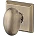 Baldwin PS.ELL.TSR Ellipse Passage Knobset with Traditional Square Rose