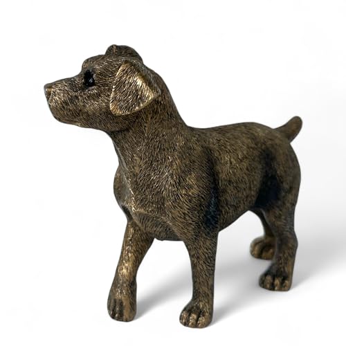 Figurine Jack Russell Terrier debout effet bronze Leonardo