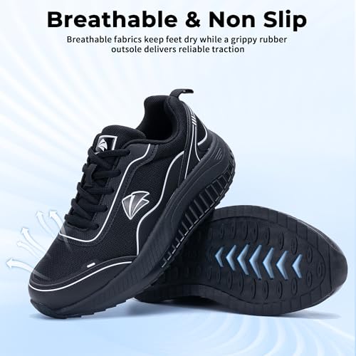 Image of Womens Walking Shoes with Arch Support Wide Orthotic Plantar Fasciitis Sneakers Athletic Tennis Shoes