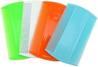 Sweeethome Pet Flea Combs, 4 Pcs Fine Comb for Dog Cat Pet Flea Lice Combs Grooming Double Side Remove Pet Fleas Comb (4 Pack)