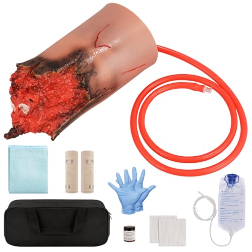 Image of Wound Packing Trainer Kit, Stop the Bleeding Kit for hemostasis Training, Wearable Severed Arm Trauma Trainer