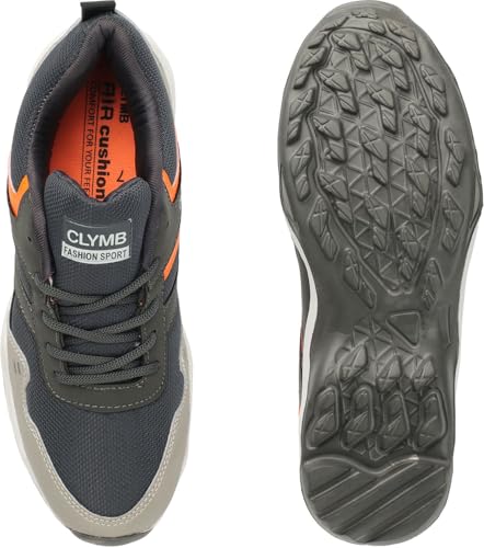 Image of CLYMB ES21 Sports Shoe with Synthetic Upper Lightweight Comfortable Mid Top Running Shoes for Men's & Boy's