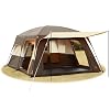 KTT Extra Large Tent 6-10-12-14 Person(A),Family Cabin Tents,2 Rooms,3 Doors and 3 Windows with Mesh,Straight Wall,Waterproof,Double Layer,Big Tent for Outdoor,Picnic,Camping,Family Gathering