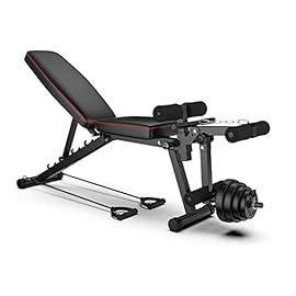 WERCHW Foldable Dumbbell Stool ，Adjustable Weight Lifting Sit Up Ab Bench Home Training Gym Incline Flat Multiuse Workout Exercise Fitness