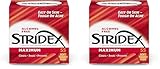 Stridex Medicated Acne Pads, Maximum, 55 Count – Facial Cleansing Wipes, Alcohol Free, Acne Treatment for Face, For Moderate Acne, Smooth Application (Pack of 2), Red