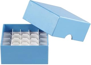 Heathrow Scientific HS2860E True North Cardboard Cryogenic Freezer Box Partition/Divider 100 Well (10 x 10), White (2), Fluid_Ounces, Degree C, Cardboard, (Pack of 12)