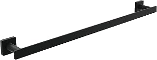 Handtuchhalter Villeroy & Boch Elements - Striking, Badetuchhalter zur Wandmontage aus Messing, Handtuchhalter rechteckig, Länge 645 mm, Mattschwarz