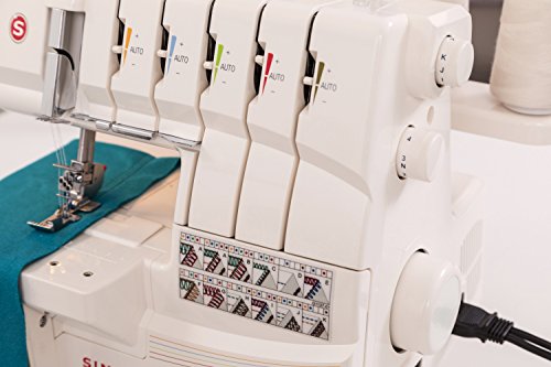 Singer | Professional 14T968Dc Serger Overlock With 2-3-4-5 Stitch Capability, 1300 Stitches Per Minute, & Self Adjusting - Sewing Made Easy,White #TOP7