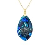 Pranatropfen Michael - Energetischer Anhänger - Spirituell - Engel - Lapis Lazuli - Saphir (L, Collier gold)