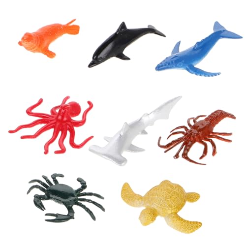 Imagen de PartyKindom 8 Piezas Figuras Animales Marinos Educativos para Años Juguetes Realistas de Criaturas Oceánicas para Manualidades y Decoración Temática de Fiesta