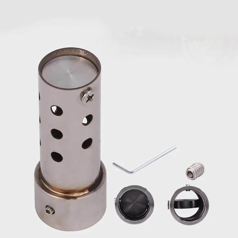 Exhaust Pipe Protector End DB Killer 20 mm 25 mm 30 mm for Motorcycle Exhaust Silencer Noise Sound (Silver-30 mm)