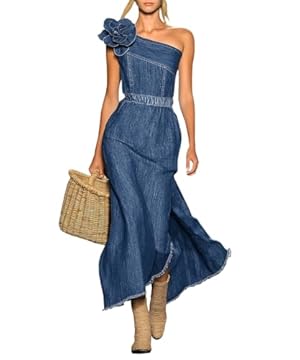 embroidery women denim dresses