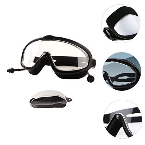 Lunettes pour bébé anti infiltration d'eau avec bouchon d'oreille intégré noir