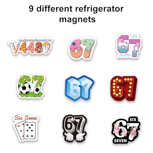 9 imanes decorativos de frigorífico con tema 67 miniatura 3