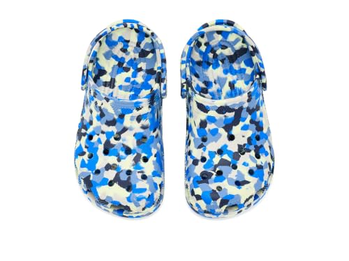Image of Crocs, Unisex Kids, Classic Graphic Clogs (Little Kid /Big Kid), Glow Light /Multi, 5, Medium, Big Kid