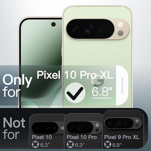 Image of JETech Magnetic Cover Case for Google Pixel 10 Pro XL 2025, Compatible with MagSafe and Pixelsnap Charger, Translucent Matte Back Shockproof Phone Cover (Jade)