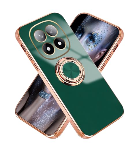 Wousunly �P�[�X�ƌ݊���������܂�Xiaomi Redmi Note 15 Pro 4G�P�[�X�����O�t��Redmi Note 15 Pro 4G�p�J�o�[ �����O360°��]�ԍڃz���g�ёϏՌ�TPU�����h�~���^�S�ʕی� (�_�[�N�O���[��)