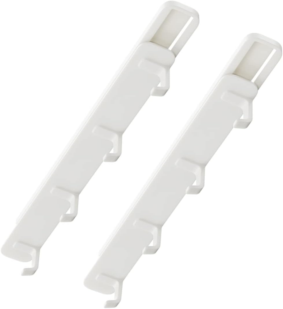2Pcs Retractable Storage Row Hook, ABS, Easy Installation for Door Wardrobe