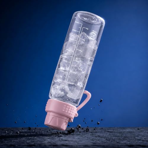 Image of 32oz Clear Water Bottle - BPA-Free Tritan Plastic, Fast Flow Spout Lid, Wide Mouth & Leakproof Design Hiking Water Bottle Suitable for Travel, Outdoors, Gym, Travel, Home, School（Pink）