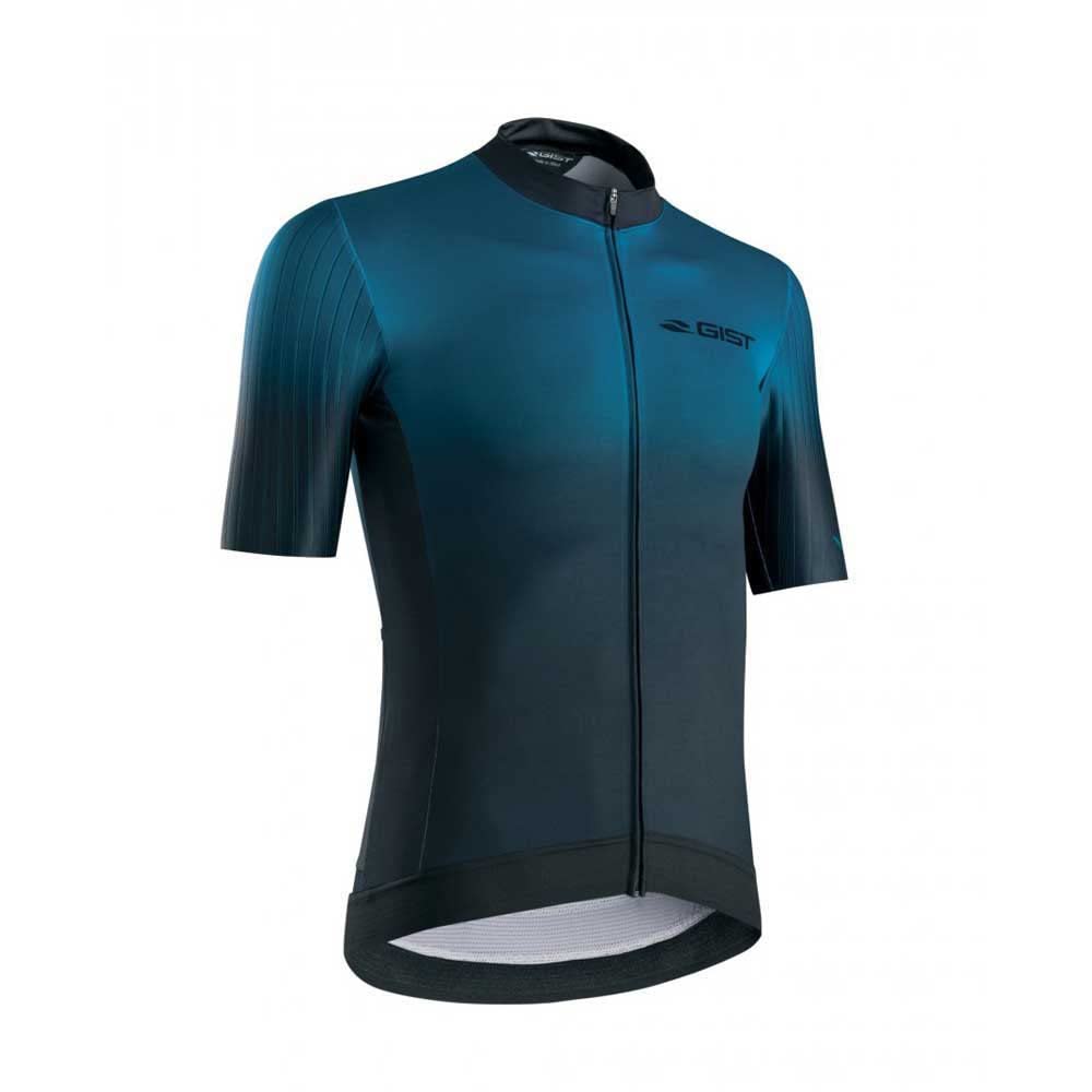 NUOVA MAGLIA CICLISMO MANICA CORTA GIST BICI KIT DIAMOND SHADE NERO OTTANIO