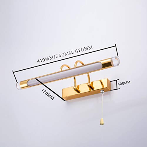 Lámpara LED de espejo para baño contra sombras en rostro con ángulo ajustable 4000K 5