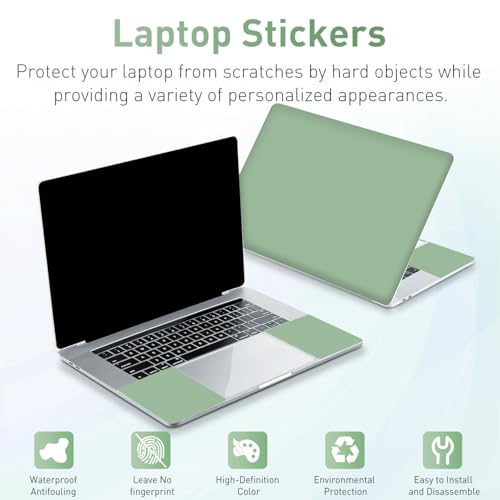 Calcomanía de vinilo universal verde para laptop de 12 a 15.6 pulgadas 4