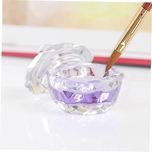 2 piezas de vasos de vidrio para acrílico de uñas miniatura 6