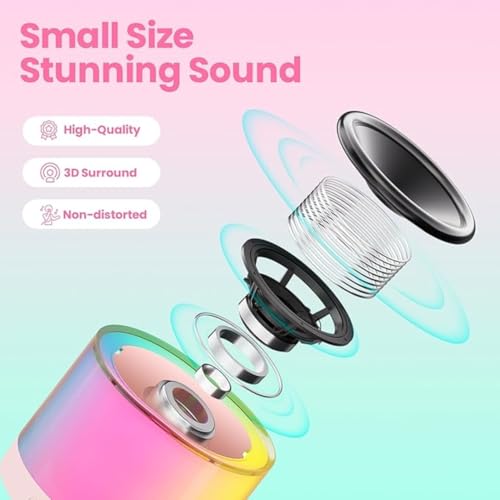 Image of JB'S LAND 2024 New Karaoke Machine for Kids with Wireless Mics 4-12 Years Old Girls Birthday Toys Gifts for Girls Boys Ages 4, 5, 6, 7, 8, 9, 10, 12 +Year Old Birthday Party (K-12 Round Dual Mic)