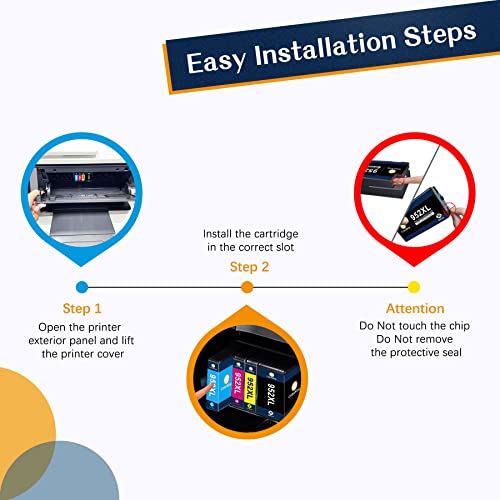 Colorking Remanufactured Ink Cartridges Replacement For Hp 952 952Xl To Use With Hp Officejet Pro 8710 8720 7740 7720 8210 8715 8725 8740 8702 Printer (Black, Cyan, Magenta, Yellow) #TOP5