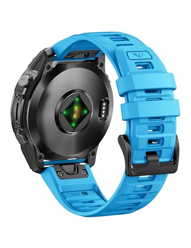 ANBEST Cinturino per Garmin Fenix 8 51mm/7X/7X Pro/6X/6X Pro, Cinturino 26mm Quick-fit Silicone per Fenix 5X/5X Plus/3/3 HR/Epix Pro 51mm/Descent MK1/MK 2/Enduro/2