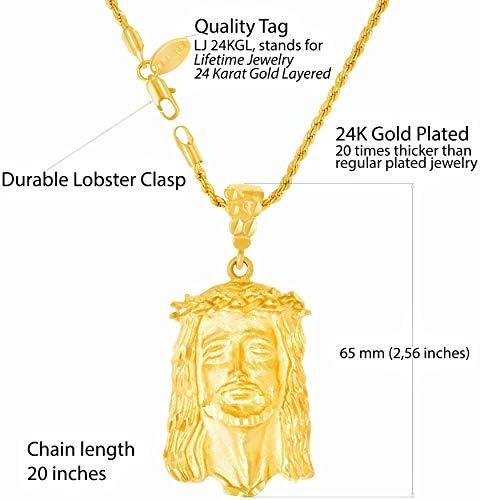 LIFETIME JEWELRY Face of Christ Pendant 