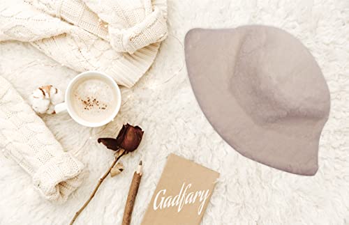 Image of Bucket Hat Women Furry Fuzzy Bucket Hats for Ladies, Winter Warm Fluffy Plush Faux Fur Hat for Women