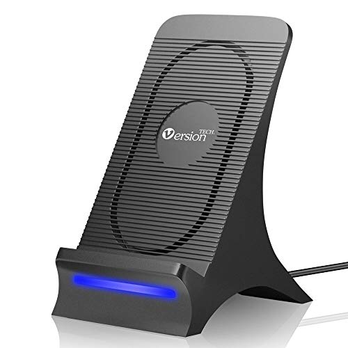 VersionTECH. Qi Wireless Charger, 7.5W Fast Charging Stand with Cooling Fan Compatible
