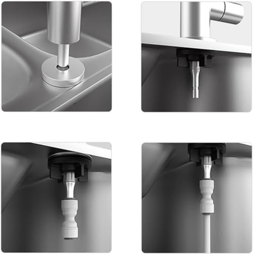 Robinet eau propre et sûre pour évier de cuisine avec osmoseur rotatif