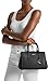 Michael Kors Laila Small Satchel, Silver-Tone Hardware/Embossed Goat Leather/Black