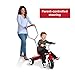 Radio Flyer Deluxe Steer & Stroll Kids Tricycle, Toddler Trike for Ages 2-5, Red