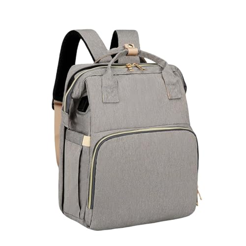 Sac à langes grande capacité gris et imperméable pour voyage et biberons