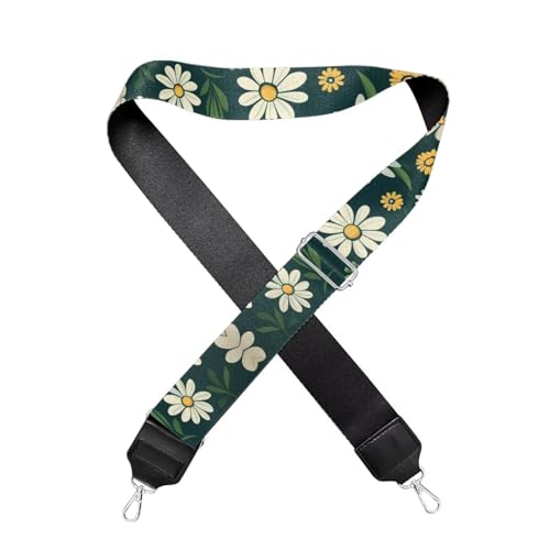 Image of GLENLCWE Green Floral Purse Straps Replacement Adjustable Wide Shoulder Straps for Women Handbags, Crossbody Bag Strap for Purses