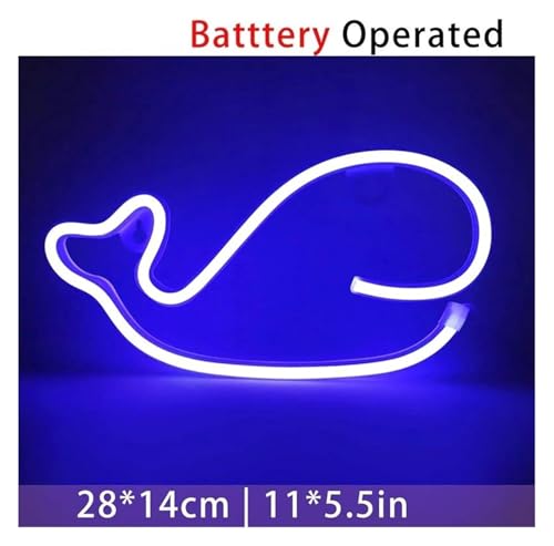 Enseigne lumineuse néon baleine idée cadeau déco originale