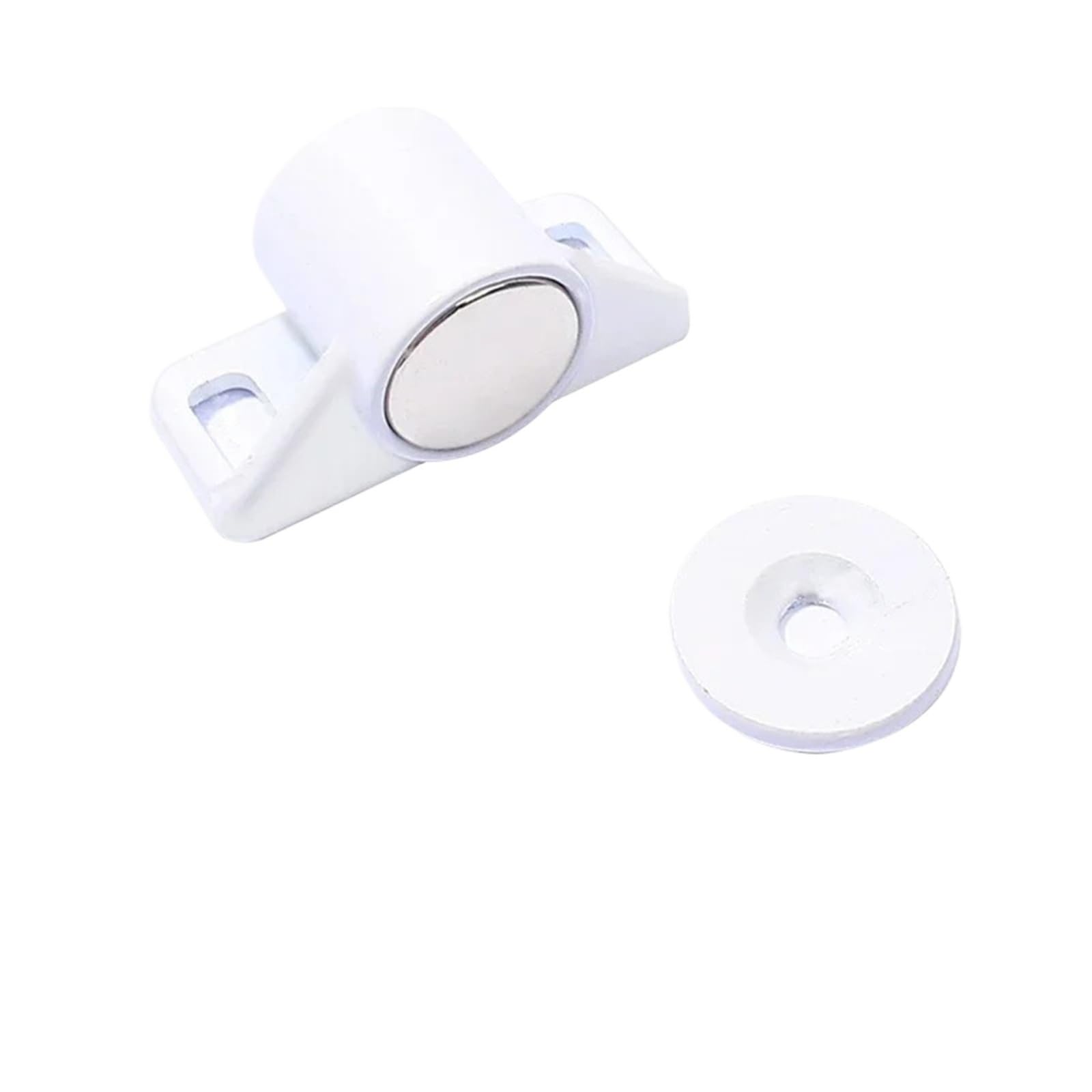 Xctdsvah White Cupboard Latch Cabinet Door Catch Furniture Stopper Effect Neodymium Latch(White)