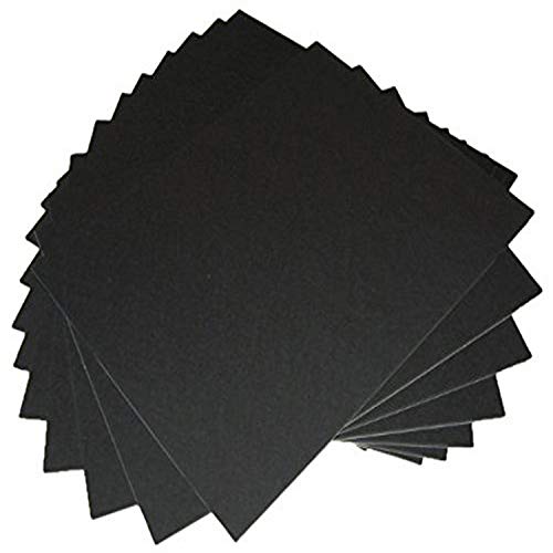 100 8x10 UNCUT mat matboard BLACK Color
