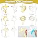 10 Pcs Gold Dove Cross Cake Toppers Acrylic Baptism First Communion Cake Decorations Supplies for Baby Shower Birthday Wedding Party Christian