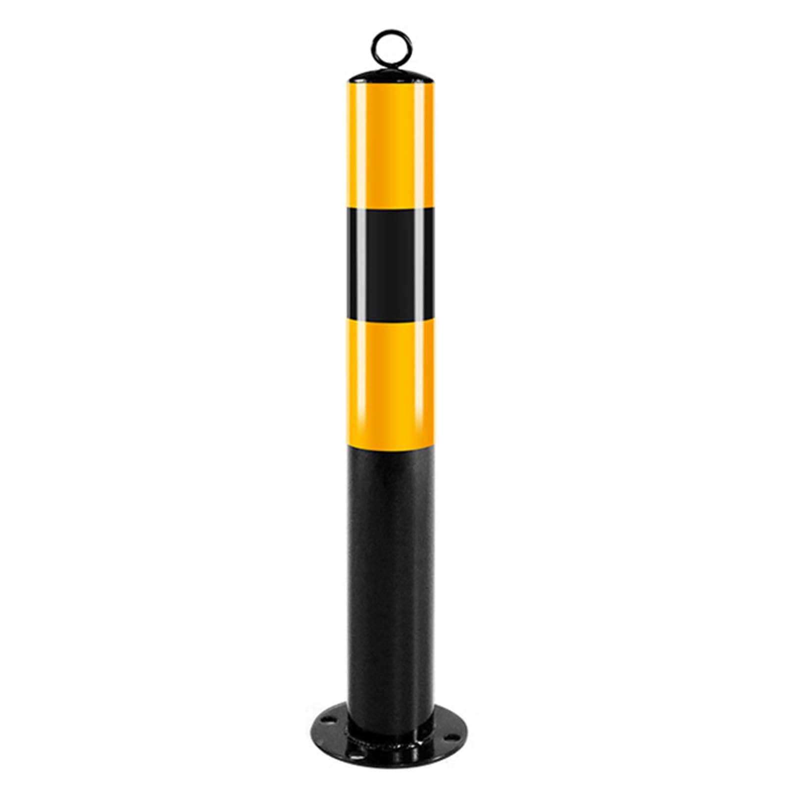 Poste de estacionamiento, Cono Reflectante de Seguridad Vial - Postes delimitadores Negros y Amarillos, Poste de Barrera de Entrada de vehículos de 60/75 cm de Altura para estacionamiento, m