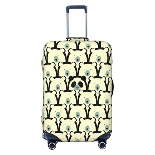 Panda Among Polar Bears Luggage Cover Anti Scratch Dirt Waterproof Elastic Travel Luggage Cover Protector Suitcase Cover for Suitcase Tsa Approved Fit 18-32 Inch Luggage