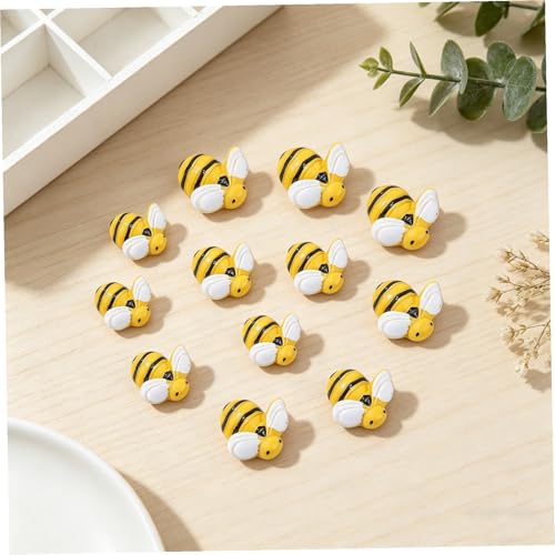 Abejas de resina mini SEWACC pack de 50 piezas amarillas para manualidades y scrapbooking 6